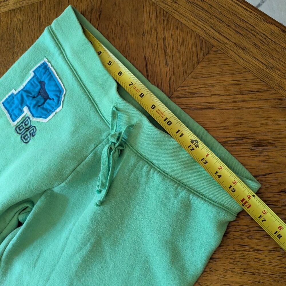 Vintage Victoria's Secret PINK Mint Green Varsity Sweatpants Cropped Joggers M - Picture 8 of 8